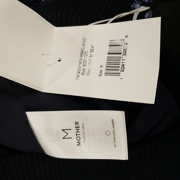 💕MOTHER💕 The Mock Neck Ribbed Jacket ~ Beat By Beat Medium M NWT Plaid 80s - Picture 15 of 16